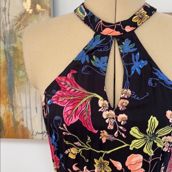 Halter Floral Print Dress with Slit, NWOT - Picture 6 of 6